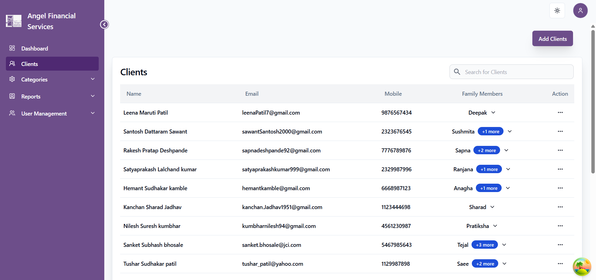 Angel project screenshot